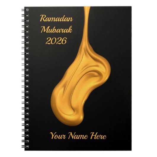 Abstract Liquid Gold Black Notizblock (Vorderseite)