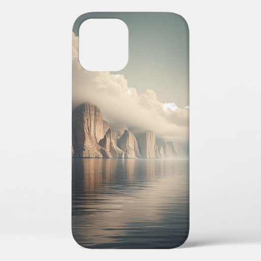 Abstract Liquid Wave Mountain Phone Case Ethereal (Rückseite)