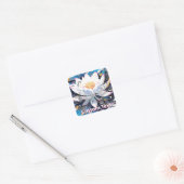 Abstract Lotus Flower Custom Quadratischer Aufkleber (Umschlag)