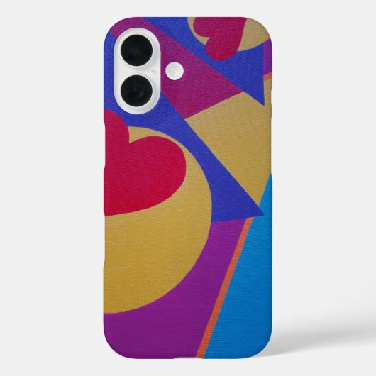 Abstract Love Heart Phone Case (Rückseite)