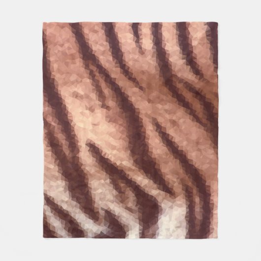 Abstract low poly animal tiger fur pattern. Nature Fleecedecke (Vorderseite)
