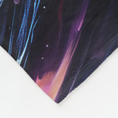 Abstract luminous floral explosion fleecedecke (Ecke)