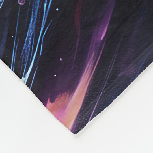 Abstract luminous floral explosion fleecedecke (Ecke)