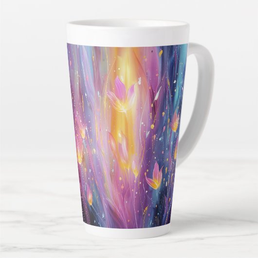 Abstract luminous floral explosion milchtasse (Rechte Ecke)