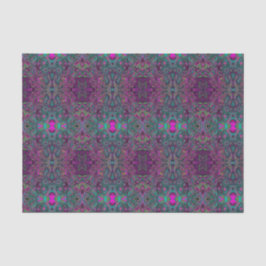 Abstract Magenta and Teal Blue Groovy Pattern Seidenpapier