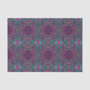 Abstract Magenta and Teal Blue Groovy Pattern Seidenpapier