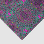 Abstract Magenta and Teal Blue Groovy Pattern Seidenpapier (Ausschnitt)
