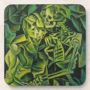 Abstract Man And Skeleton Geometric Art Getränkeuntersetzer
