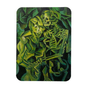 Abstract Man And Skeleton Geometric Art Magnet