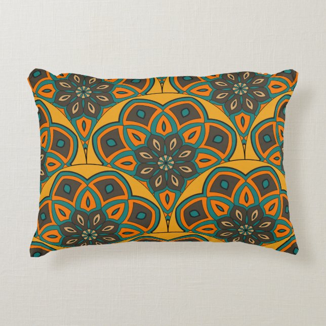 Abstract mandala fish scale seamless pattern. Orna Dekokissen (Vorderseite)