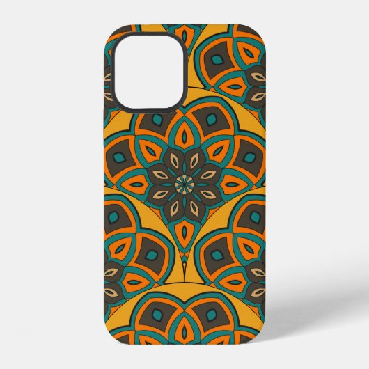 Abstract mandala fish scale seamless pattern. Orna iPhone Hülle (Rückseite)