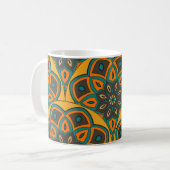 Abstract mandala fish scale seamless pattern. Orna Kaffeetasse (Vorderseite Links)
