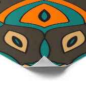 Abstract mandala fish scale seamless pattern. Orna Poster (Ecke)