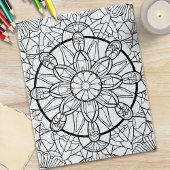 Abstract Mandala Fun Coloring Puzzle