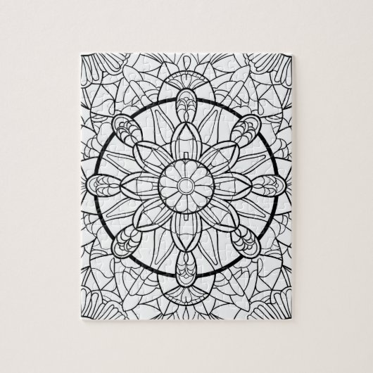 Abstract Mandala Fun Coloring Puzzle (Vertikal)