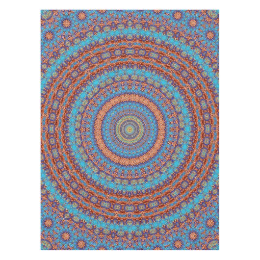 Abstract mandala round seamless pattern kaleidosco tischdecke (Vorderseite)