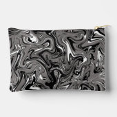Abstract Marble illustration Black Zubehörtasche (Rückseite)
