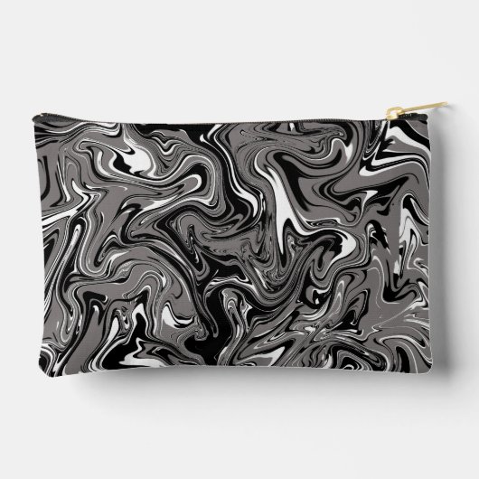 Abstract Marble illustration Black   Zubehörtasche (Rückseite)