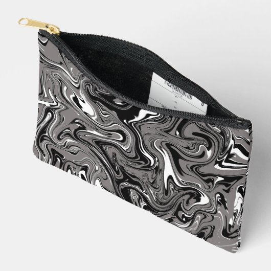 Abstract Marble illustration Black   Zubehörtasche (Offen)