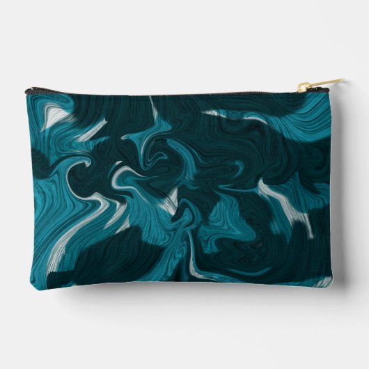 Abstract Marble illustration Blue   Zubehörtasche (Rückseite)