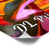 Abstract Marble  Liquified Colorful Glossy Poster (Ecke)