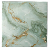 Abstract Marble Sage Green Fliese (Vorderseite)
