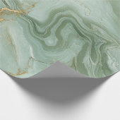 Abstract Marble Sage Green Geschenkpapier (Ecke)