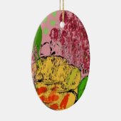 Abstract Matisse Style add text Ceramic Ornament (Rechts)
