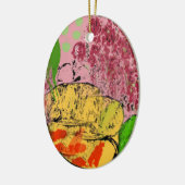 Abstract Matisse Style add text Ceramic Ornament (Links)