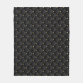 Abstract matte black square texture fleecedecke (Vorderseite)