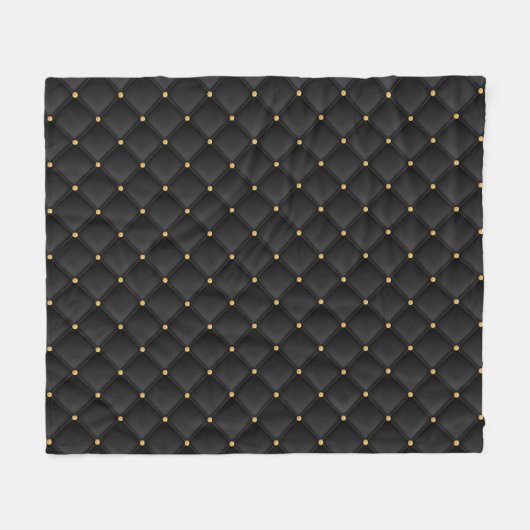 Abstract matte black square texture fleecedecke (Vorderseite (Horizontal))