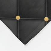 Abstract matte black square texture fleecedecke (Ecke)