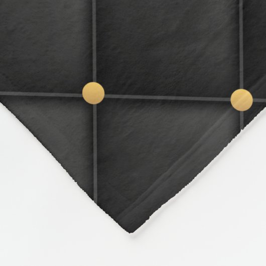 Abstract matte black square texture fleecedecke (Ecke)