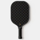 Abstract matte black square texture pickleball schläger (Vorderseite)