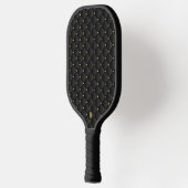 Abstract matte black square texture pickleball schläger (Links)