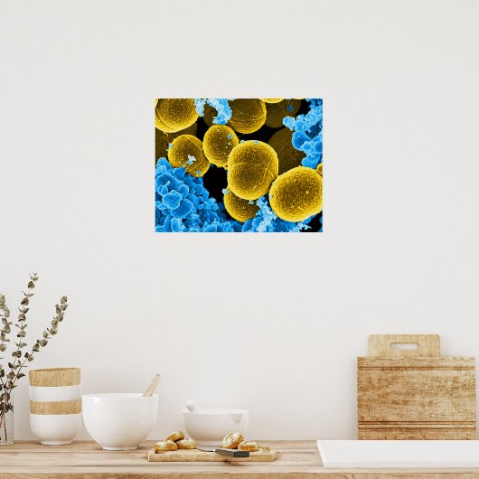 abstract microbiology art custom poster canvas (Küche)