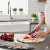 Abstract Mid-Century Modern Script Cutting Board Schneidebrett