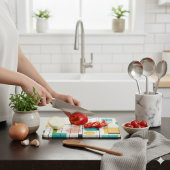 Abstract Mid-Century Modern Script Cutting Board Schneidebrett