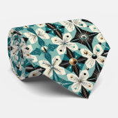 Abstract Mid Century Modern Starburst DIamond Krawatte (Gerollt)