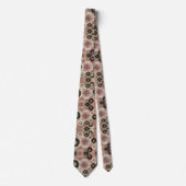 Abstract Mid Century Modern Starburst Diamond Krawatte (Vorderseite)