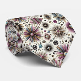 Abstract Mid Century Modern Starburst Diamond Krawatte