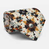 Abstract Mid Century Modern Starburst Diamond Krawatte (Gerollt)
