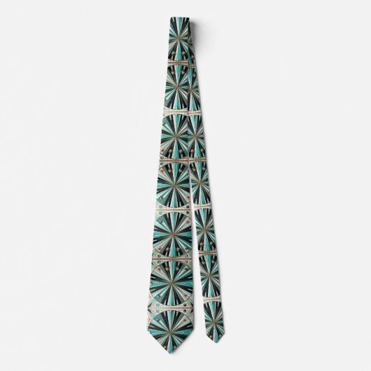 Abstract Mid Century Modern Starburst DIamond Krawatte (Vorderseite)