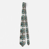 Abstract Mid Century Modern Starburst DIamond Krawatte (Vorderseite)