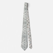 Abstract Mid Century Modern White Diamonds Krawatte (Vorderseite)