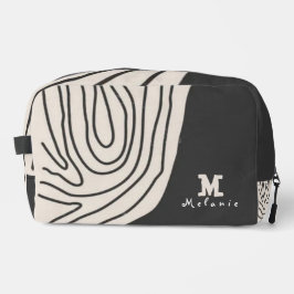 Abstract minimal art retro vintage  Monogram  Waschbeutel