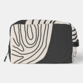 Abstract minimal art retro vintage Monogram Waschbeutel (Rückseite)