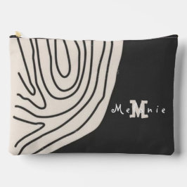 Abstract minimal art retro vintage  Monogram  Zubehörtasche