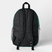 Abstract minimal style sketched trendy Monogram Bedruckter Rucksack (Rückseite)