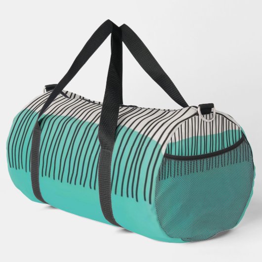 Abstract minimal style sketched trendy Monogram  Duffle Bag (Rechte Ecke)